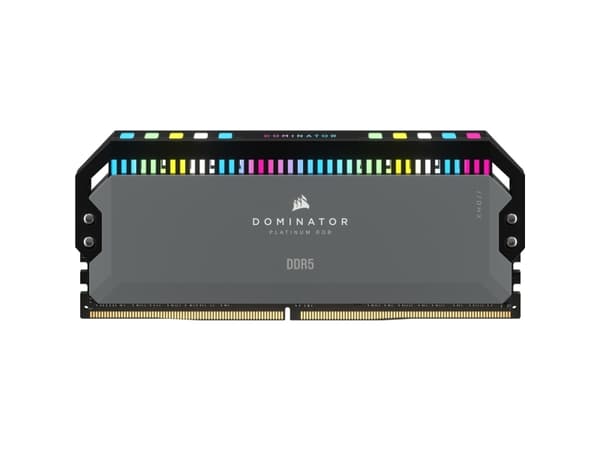 CORSAIR Dominator Platinum RGB - DDR5 - sett - 32 GB: 2 x 16 GB - DIMM 288-pin - 3000 MHz / PC5-48000 - CL30 - 1.4 V - grå