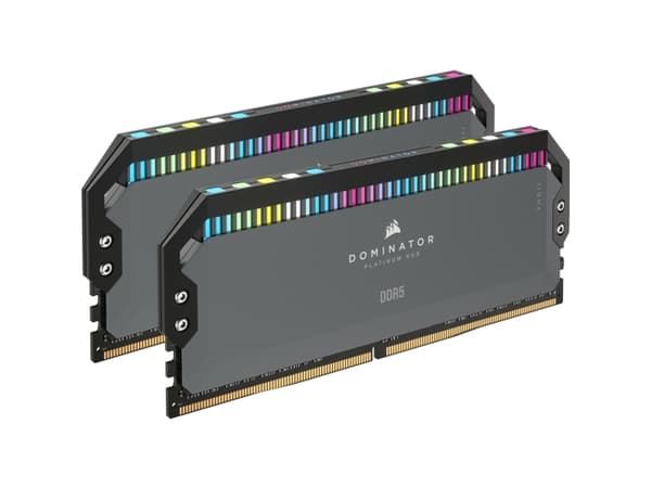 CORSAIR Dominator Platinum RGB - DDR5 - sett - 32 GB: 2 x 16 GB - DIMM 288-pin - 3000 MHz / PC5-48000 - CL30 - 1.4 V - grå