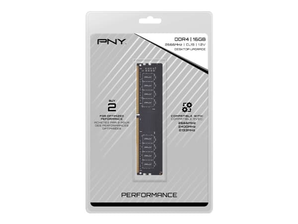 Pamięć PNY Performance, DDR4, 16 GB, 2666MHz, CL19 (MD16GSD42666-SI)