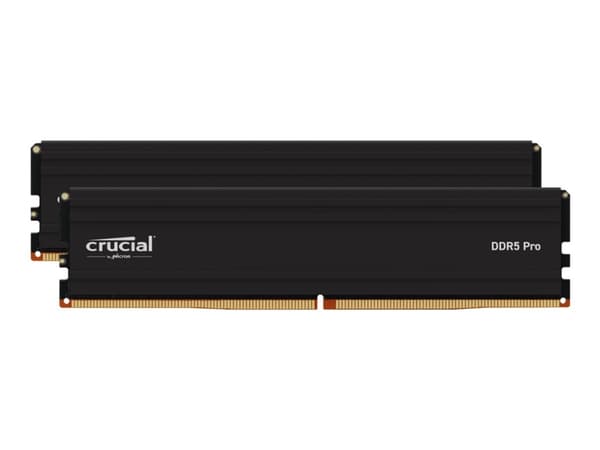 Crucial - DDR5 - sats - 96 GB: 2 x 48 GB - DIMM 288-pin - 5600 MHz / PC5-44800 - CL46 - 1.1 V - ej buffrad - on-die ECC - svart