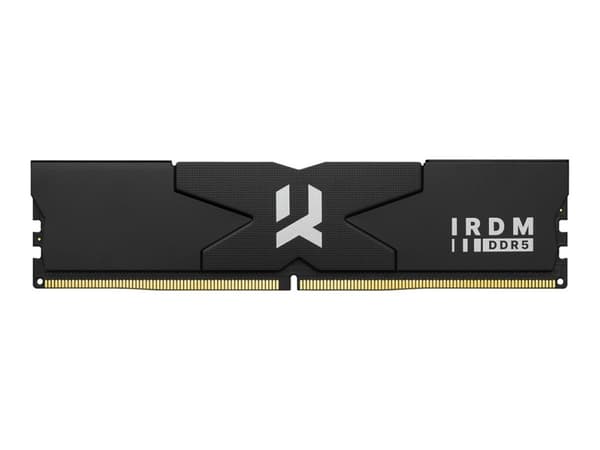 GOODRAM IRDM - DDR5 - sarja - 32 GB: 2 x 16 GB - DIMM 288-PIN - 6000 MHz / PC5-48000 - CL30 - 1,35 V - puskuroimaton - on-die ECC - musta, hopea