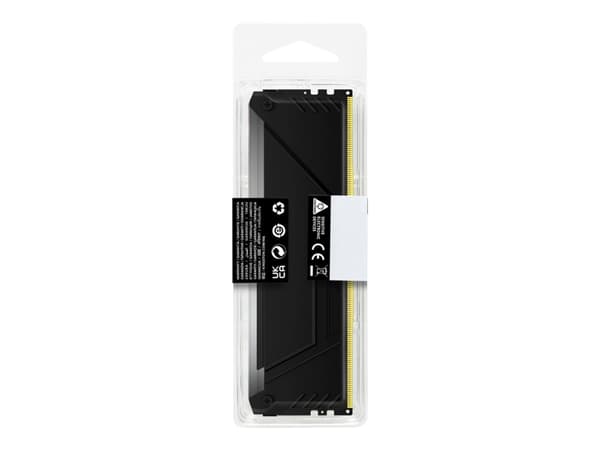 Kingston FURY Beast RGB - DDR4 - modul - 32 GB - DIMM 288-PIN - 3200 MHz / PC4-25600 - CL16 - 1,35 V - ikke bufferet - ikke-ECC - sort