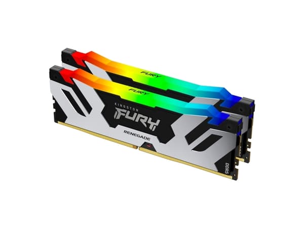 Kingston FURY Renegade RGB - DDR5 - sett - 96 GB: 2 x 48 GB - DIMM 288-pin - 3000 MHz / PC5-48000 - CL32 - 1.35 V - ikke-bufret - ikke-ECC - svart, s