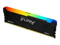 Miniatyrbilde 1 av 5: Kingston FURY Beast RGB - DDR4 - sett - 64 GB: 2 x 32 GB - DIMM 288-pin - 1600 MHz / PC4-25600 - CL16 - 1.35 V - ikke-bufret - ikke-ECC - svart