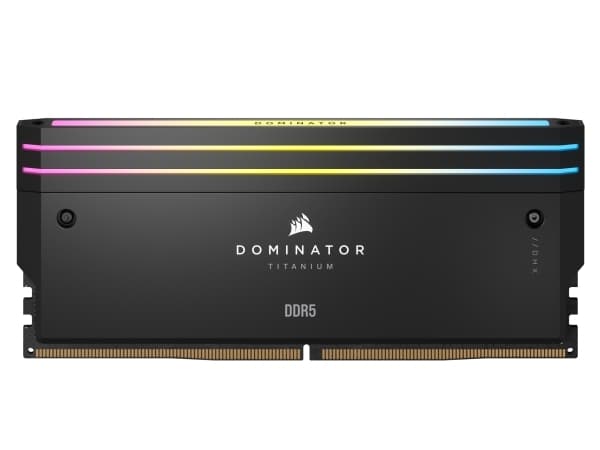 CORSAIR Dominator Titanium RGB - DDR5 - sett - 64 GB: 2 x 32 GB - DIMM 288-pin - 6400 MHz / PC5-51200 - CL32 - 1.4 V - ikke-bufret - svart