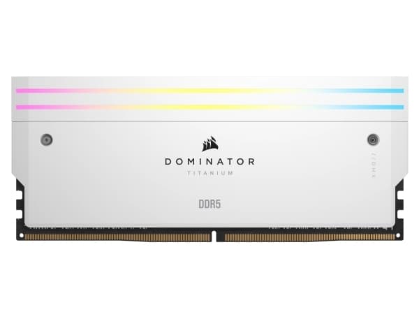CORSAIR Dominator Titanium RGB - DDR5 - sats - 32 GB: 2 x 16 GB - DIMM 288-pin - 6000 MHz / PC5-48000 - CL30 - 1.4 V - ej buffrad - vit