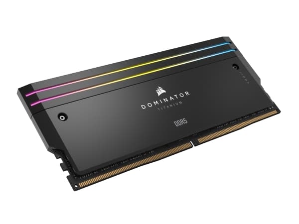 CORSAIR Dominator Titanium RGB - DDR5 - sats - 64 GB: 2 x 32 GB - DIMM 288-pin - 6000 MHz / PC5-48000 - CL30 - 1.4 V - ej buffrad - svart
