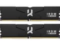 Miniatyrbilde 3 av 5: GOODRAM IRDM - DDR5 - sett - 64 GB: 2 x 32 GB - DIMM 288-pin - 6000 MHz / PC5-48000 - CL32 - 1.35 V - ikke-bufret - on-die ECC - svart, sølv