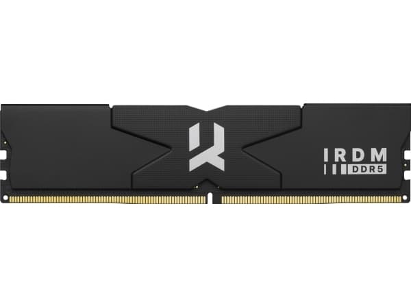 GOODRAM IRDM - DDR5 - sett - 64 GB: 2 x 32 GB - DIMM 288-pin - 6000 MHz / PC5-48000 - CL32 - 1.35 V - ikke-bufret - on-die ECC - svart, sølv