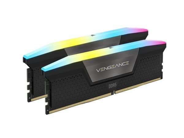 CORSAIR Vengeance RGB - DDR5 - sett - 64 GB: 2 x 32 GB - DIMM 288-pin - 5600 MHz / PC5-44800 - CL40 - 1.25 V - svart