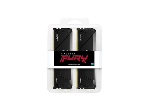 Kingston FURY Beast RGB - DDR4 - modul - 16 GB - DIMM 288-pin - 3200 MHz - CL16 - 1.35 V - ikke-bufret - ikke-ECC - svart