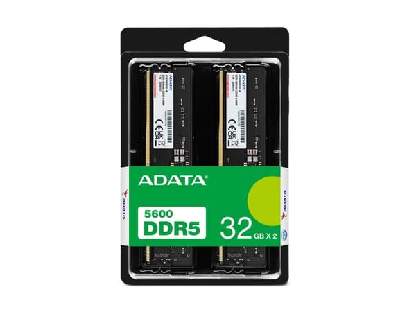 ADATA AD5U560032G-DT, 64 GB, 2 x 32 GB, DDR5, 5600 MHz