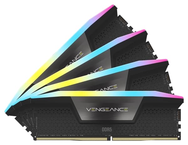 CORSAIR Vengeance RGB - DDR5 - sett - 128 GB: 4 x 32 GB - DIMM 288-pin - 5600 MHz / PC5-44800 - CL40 - 1.25 V - ikke-bufret - svart