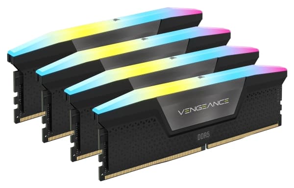 CORSAIR Vengeance RGB - DDR5 - sett - 128 GB: 4 x 32 GB - DIMM 288-pin - 5600 MHz / PC5-44800 - CL40 - 1.25 V - ikke-bufret - svart