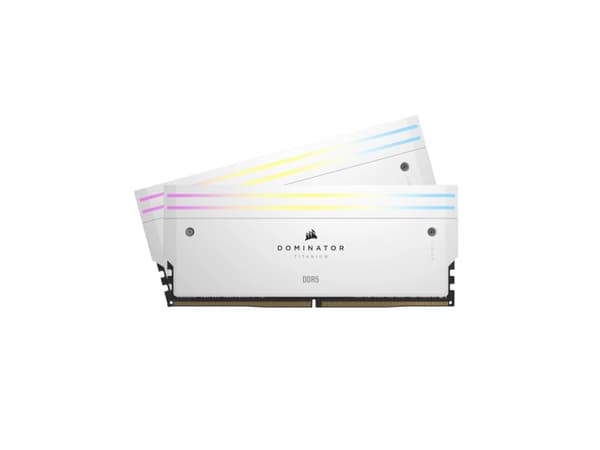 CORSAIR Dominator Titanium RGB - DDR5 - sett - 48 GB: 2 x 24 GB - DIMM 288-pin - 7200 MHz / PC5-57600 - CL36 - 1.4 V - ikke-bufret - hvit