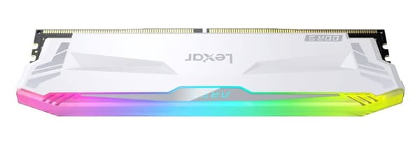 Lexar Ares DDR5 (2X16GB) 6400 CL32 1.4V Memory with heatsink and RGB lighting,Dual pack, White Color