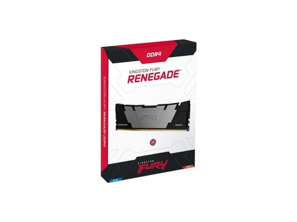 Kingston FURY Renegade - DDR4 - sett - 128 GB: 4 x 32 GB - DIMM 288-pin - 1600 MHz / PC4-25600 - CL16 - 1.35 V - ikke-bufret - ikke-ECC - svart