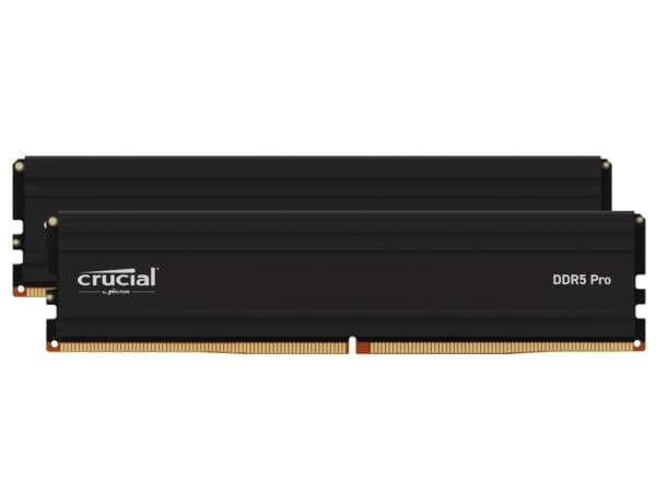 Crucial - DDR5 - sats - 64 GB: 2 x 32 GB - DIMM 288-pin - 5600 MHz / PC5-44800 - CL46 - 1.1 V - ej buffrad - on-die ECC - svart