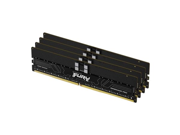 Kingston FURY Renegade Pro - DDR5 - sats - 128 GB: 4 x 32 GB - DIMM 288-pin - 3000 MHz / PC5-48000 - CL32 - 1.35 V - registrerad - on-die ECC - svart
