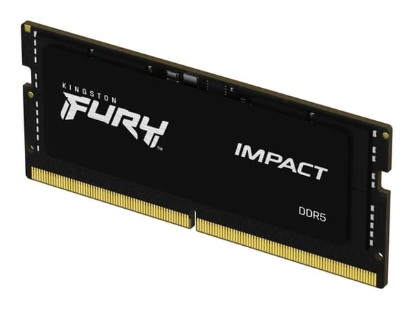 Kingston Technology FURY Impact Black XMP, 32 GB, 2 x 16 GB, DDR5, 6400 MHz, 262-pin SO-DIMM, Musta