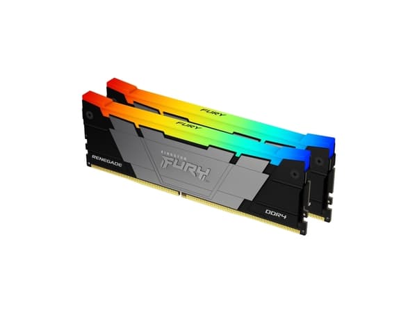 Kingston FURY Renegade RGB - DDR4 - sett - 16 GB: 2 x 8 GB - DIMM 288-pin - 1800 MHz / PC4-28800 - CL16 - 1.35 V - ikke-bufret - ikke-ECC - svart