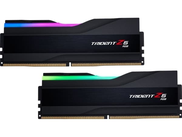 G.Skill Trident Z5 RGB - DDR5 - sett - 32 GB: 2 x 16 GB - DIMM 288-pin - 6000 MHz / PC5-48000 - CL30 - 1.35 V - ikke-bufret - ikke-ECC - matt svart