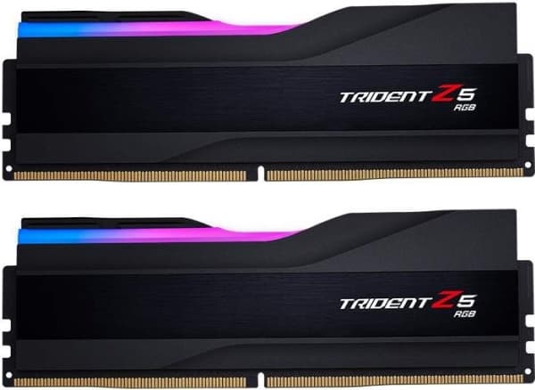 G.Skill Trident Z5 RGB - DDR5 - sett - 32 GB: 2 x 16 GB - DIMM 288-pin - 6000 MHz / PC5-48000 - CL30 - 1.35 V - ikke-bufret - ikke-ECC - matt svart