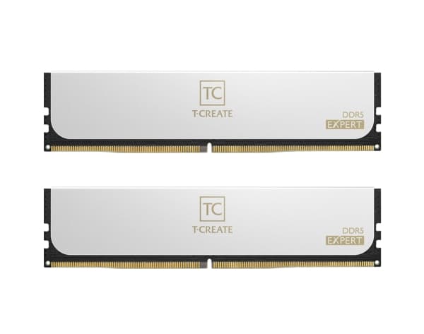 T-CREATE EXPERT - DDR5 - sett - 93 GB: 2 x 48 GB - DIMM 288-pin - 3400 MHz / PC5-54400 - CL36 - 1.4 V - ikke-bufret - on-die ECC - hvit