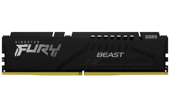 Kingston Technology FURY Beast 16GB 6000MT/s DDR5 CL30 DIMM Black EXPO, 16 GB, 1 x 16 GB, DDR5, 3000 MHz, 288-pin DIMM, Black