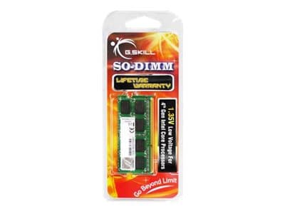 G.Skill 4GB DDR3-1600, 4GB, 1 x 4GB, DDR3, 1600Mhz, 204-pinners SO-DIMM