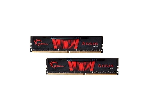 G.Skill AEGIS - DDR4 - Sarja - 16 Gt: 2 x 8 Gt - DIMM 288-PIN - 3200 MHz / PC4-25600 - CL16 - 1,35 V - puskuroimaton - ei-ECC
