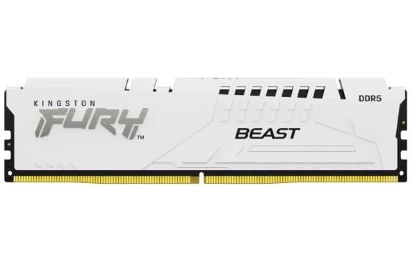 Kingston FURY Beast - DDR5 - modul - 32 GB - DIMM 288-pin - 6000 MHz / PC5-48000 - CL30 - 1.4 V - ikke-bufret - on-die ECC - hvit