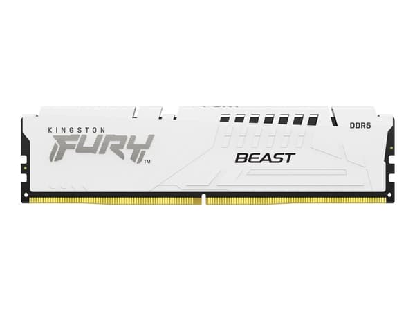 Kingston FURY Beast - DDR5 - modul - 32 GB - DIMM 288-pin - 6000 MHz / PC5-48000 - CL30 - 1.4 V - ikke-bufret - on-die ECC - hvit