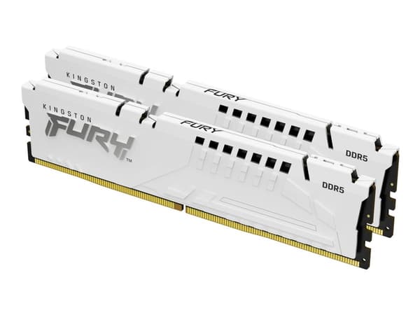 Kingston FURY Beast - DDR5 - sats - 64 GB: 2 x 32 GB - DIMM 288-pin - 6000 MHz / PC5-48000 - CL30 - 1.4 V - ej buffrad - on-die ECC - vit
