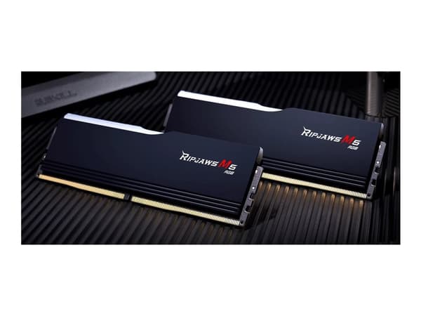 G.Skill Ripjaws M5 RGB F5-6400J3239G16GX2-RM5RK - DDR5 - sett - 32 GB: 2 x 16 GB - DIMM 288-pin - 1600 MHz / PC5-25600 - CL32 - 1.4 V - ikke-bufret -