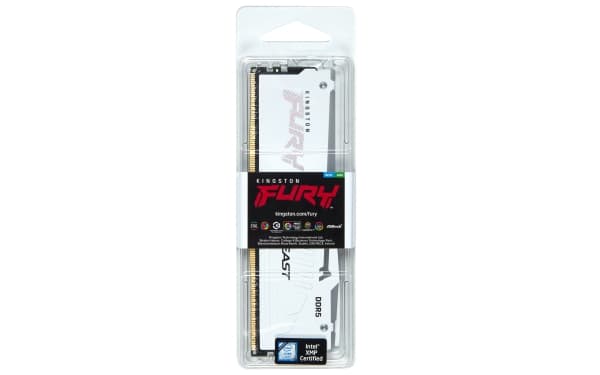 Kingston FURY Beast RGB - DDR5 - modul - 16 GB - DIMM 288-pin - 6800 MHz / PC5-54400 - CL34 - 1.4 V - ej buffrad - on-die ECC - vit