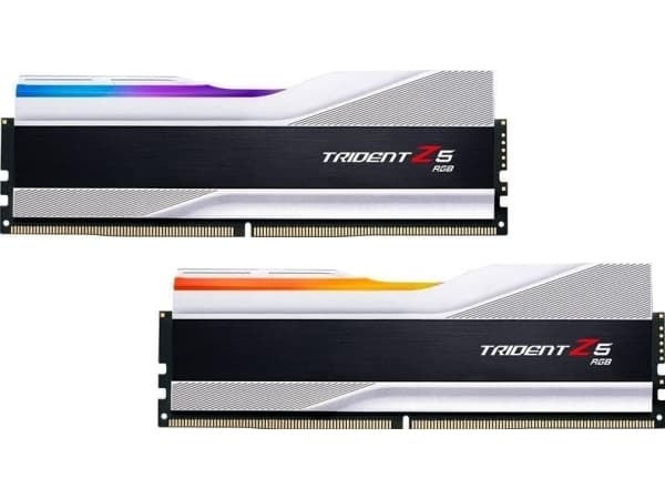 G.Skill Trident Z5 RGB - DDR5 - Sarja - 48 Gt: 2 x 24 Gt - DIMM 288-PIN - 8000 MHz / PC5-64000 - CL40 - puskuroimaton - on-die ECC - metalli hopea