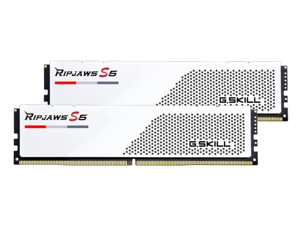 G.Skill Ripjaws S5 F5-6000J3648D16GX2-RS5W, 32 GB, 2 x 16 GB, DDR5, 6000 MHz, 288-pin DIMM