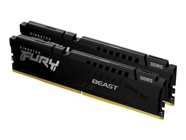 Kingston FURY Beast - DDR5 - sats - 32 GB: 2 x 16 GB - DIMM 288-pin - 3000 MT/s / PC5-48000 - CL36 - 1.35 V - ej buffrad - on-die ECC - svart