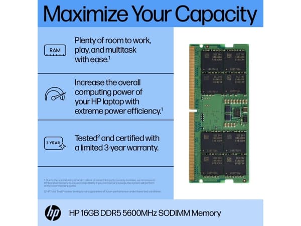 HP - DDR5 - modul - 16 GB - SO DIMM 262-PIN - 5600 MHz / PC5-44800 - 1,1 V