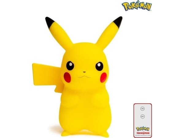 Teknofun Pokmon - PIKACHU LED Ainutlaatuinen Pikachun muotoinen 3D LED-valaisin, jonka korkeus on 25 cm - The Pokmon Companyn virallisesti lisensoitu