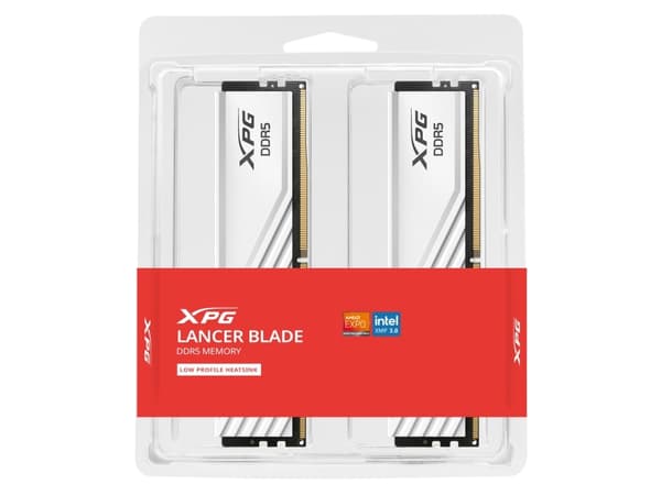 DIMM 64 GB DDR5-5600 (2x 32 GB) Dual-Kit (hvit, AX5U5600C4632G-DTLABWH, XPG Lancer Blade, INTEL XMP, AMD EXPO)