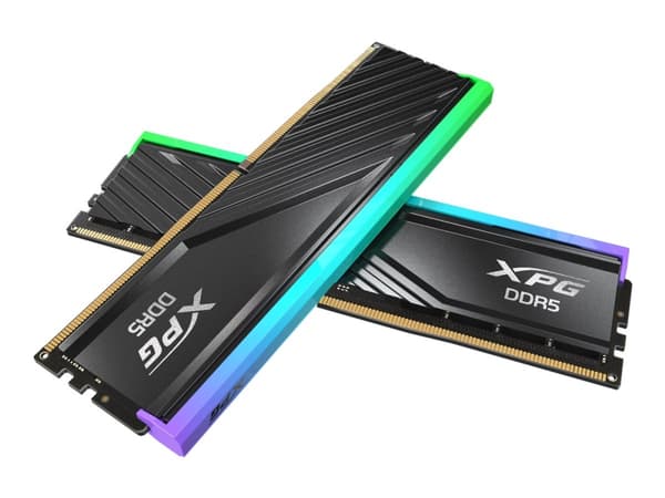 XPG LANCER BLADE RGB - DDR5 - sett - 32 GB: 2 x 16 GB - DIMM 288-pin - 1500 MHz / PC5-48000 - CL48 - 1.1 - 1.4 V - ikke-bufret - on-die ECC - svart