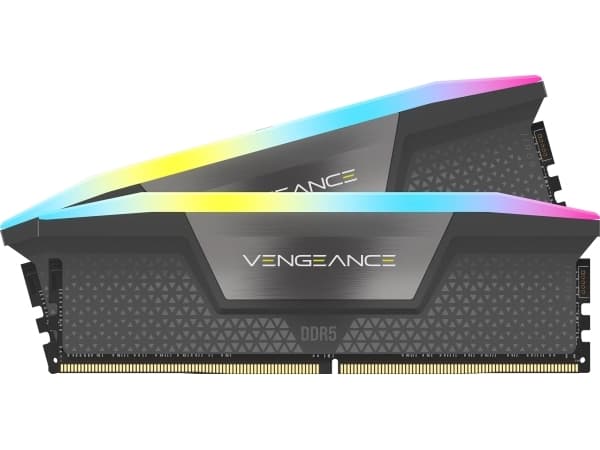 CORSAIR Vengeance RGB - DDR5 - sats - 32 GB: 2 x 16 GB - DIMM 288-pin - 1500 MHz / PC5-48000 - CL28 - 1.4 V - ej buffrad - grå