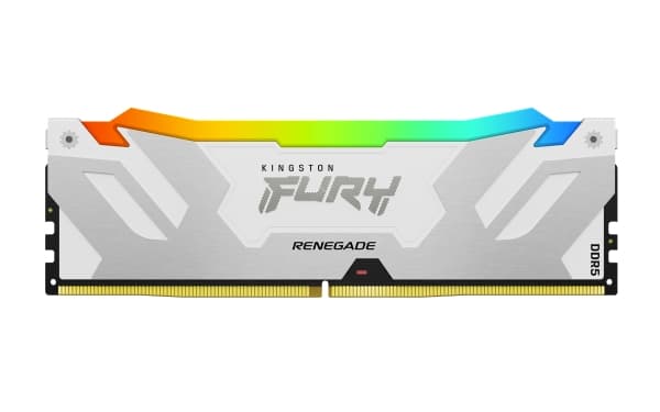 Kingston FURY Renegade RGB - DDR5 - sats - 64 GB: 2 x 32 GB - DIMM 288-pin - 3200 MHz / PC5-51200 - CL32 - 1.1 V - ej buffrad - on-die ECC - vit, sil