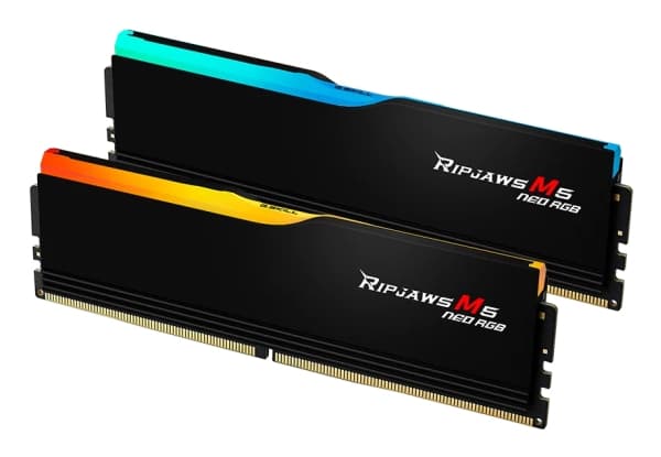 DIMM 96 GB DDR5-6000 (2x 48 GB) dobbeltsett (svart, F5-6000J3036F48GX2-RM5NRK, Ripjaws M5 Neo, AMD EXPO)