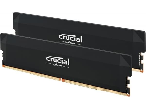 Crucial Pro OC - DDR5 - sats - 64 GB: 2 x 32 GB - DIMM 288-pin - 3200 MHz / PC5-51200 - CL40 - 1.35 V - ej buffrad - on-die ECC - svart