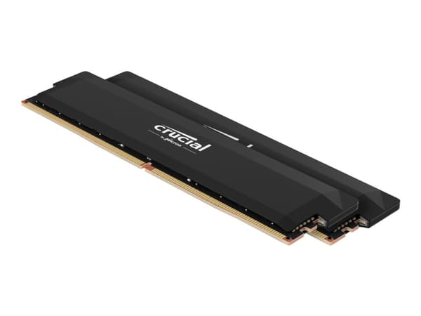 Crucial Pro OC - DDR5 - sats - 64 GB: 2 x 32 GB - DIMM 288-pin - 3200 MHz / PC5-51200 - CL40 - 1.35 V - ej buffrad - on-die ECC - svart