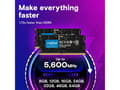 Miniatyrbilde 5 av 5: Crucial - DDR5 - modul - 64 GB - SO DIMM 262-PIN - 2800 MHz / PC5-44800 - CL46 - 1,1 V - on-die ECC - sortering