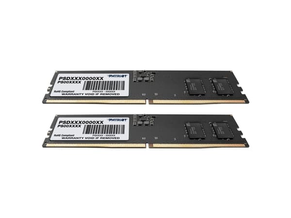 Patriot Memory Signature PSD516G4800K, 16 GB, 2 x 8 GB, DDR5, 4800 MHz, 288-pin DIMM